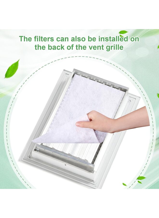LAMAY Air Vent Filters, 12''X12'' Floor Vent Filters With 126" of Installation Tape, MERV 8 Electrostatic Air Filter Roll for Wall HVAC Furnace Vents - Image 4
